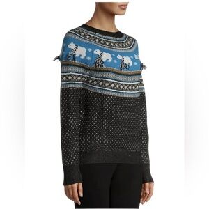 Holiday Time Women's Ugly Christmas Sweater Knit Polar Bears Size Large (12-14)